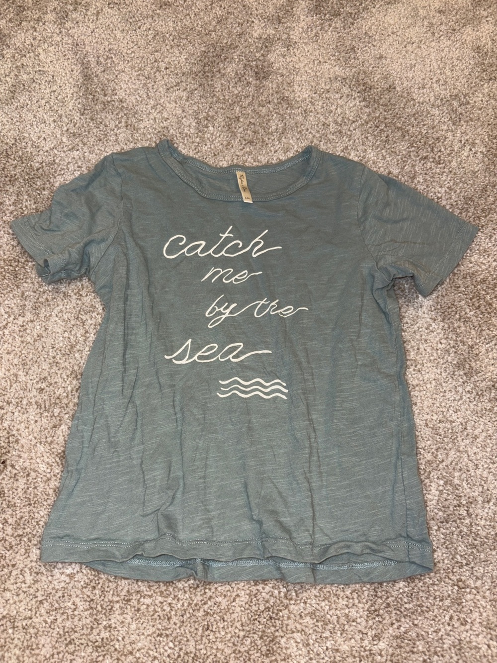Rylee + Cru Blue-Green 'Catch Me by the Sea' Short Sleeve Tee